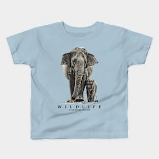 Save the wildlife Elephants Kids T-Shirt